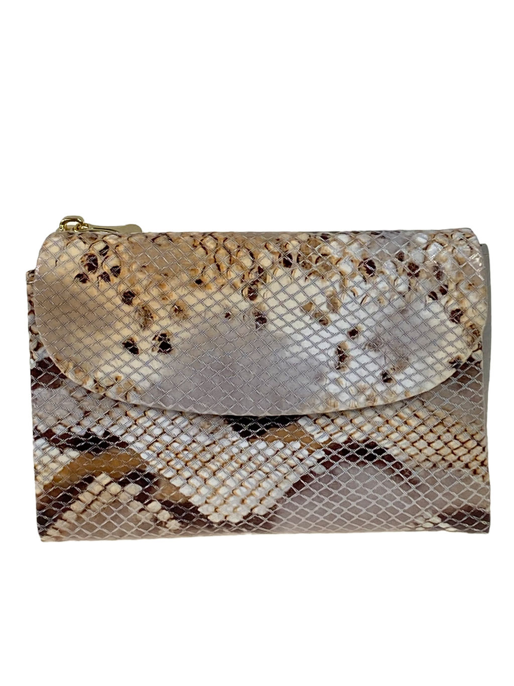 Женский кошелек с фермуаром из натуральной кожи, мультицвет - Greta фото 12