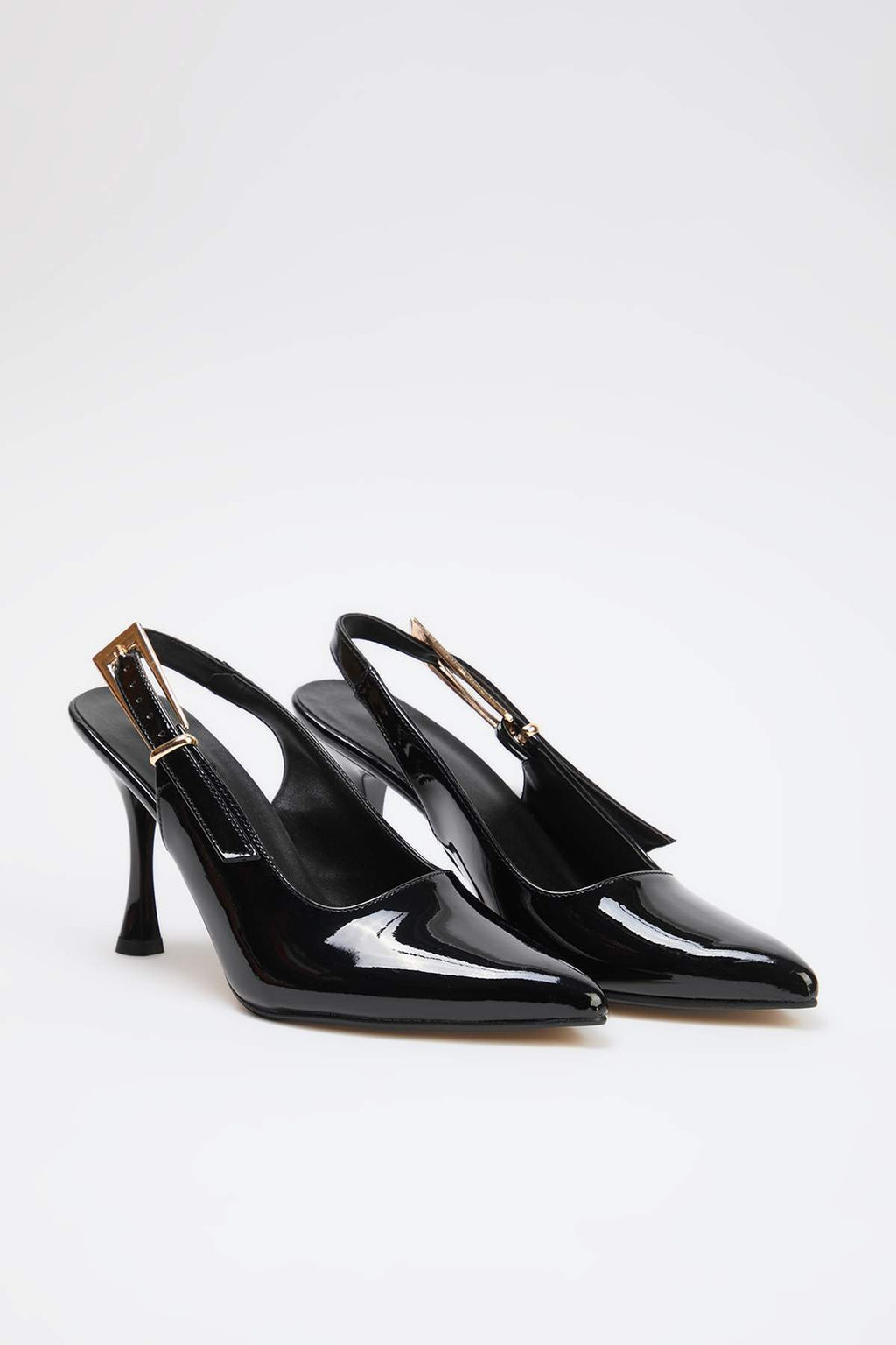 Siyah Rugan 9 cm Kad?n Klasik Topuklu Ayakkab? TAKSS26TO00044 - Trendyolmilla фото 3