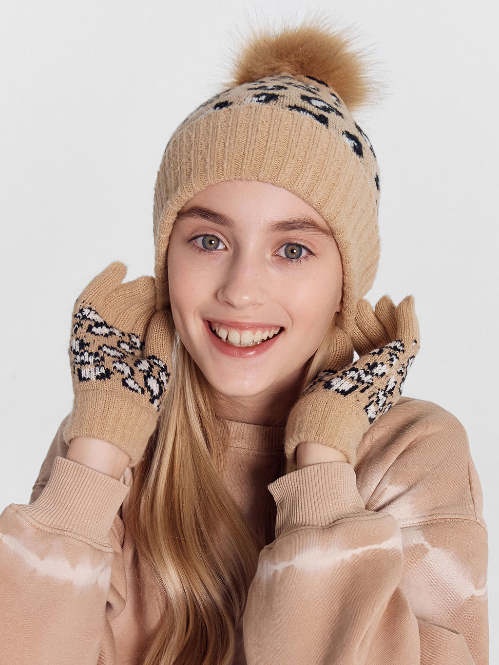 Перчатки детские с леопардовым узором - Mark formelle фото 2