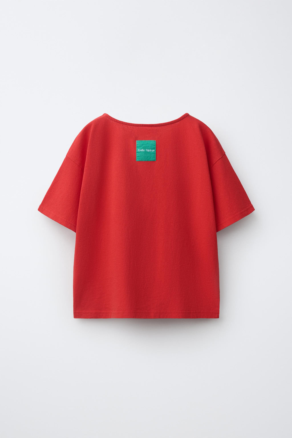 CAMISETA TEXTO BORDADO CLARA CEBRIAN  / Rojo - Zara фото 2