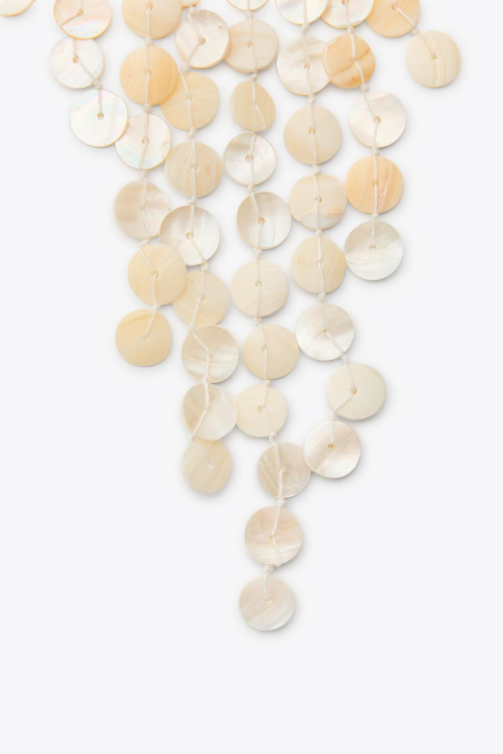 PEARLESCENT WATERFALL NECKLACE - Zara фото 6