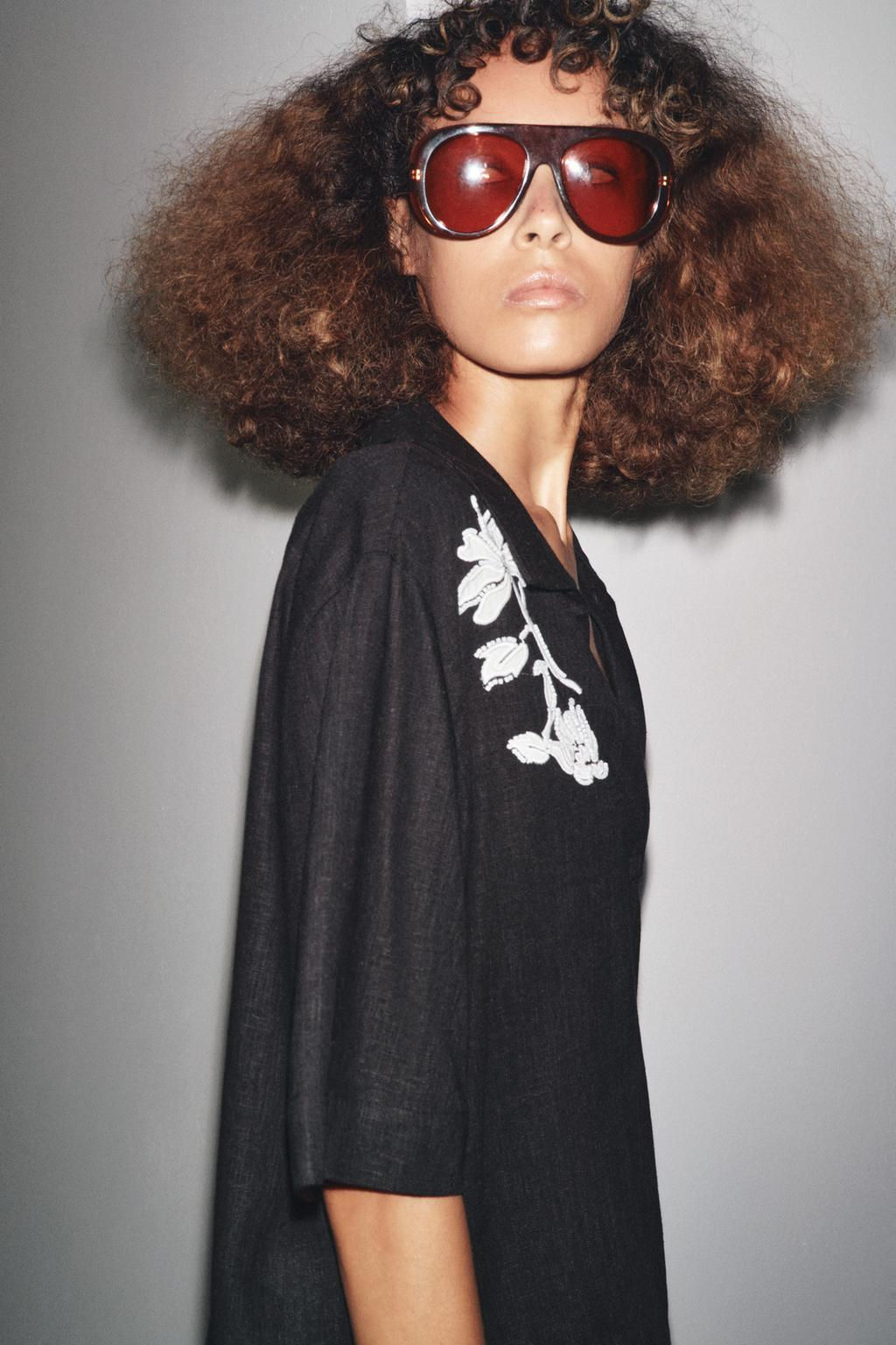 BEADED EMBROIDERY SHIRT ZW COLLECTION - Zara фото 3