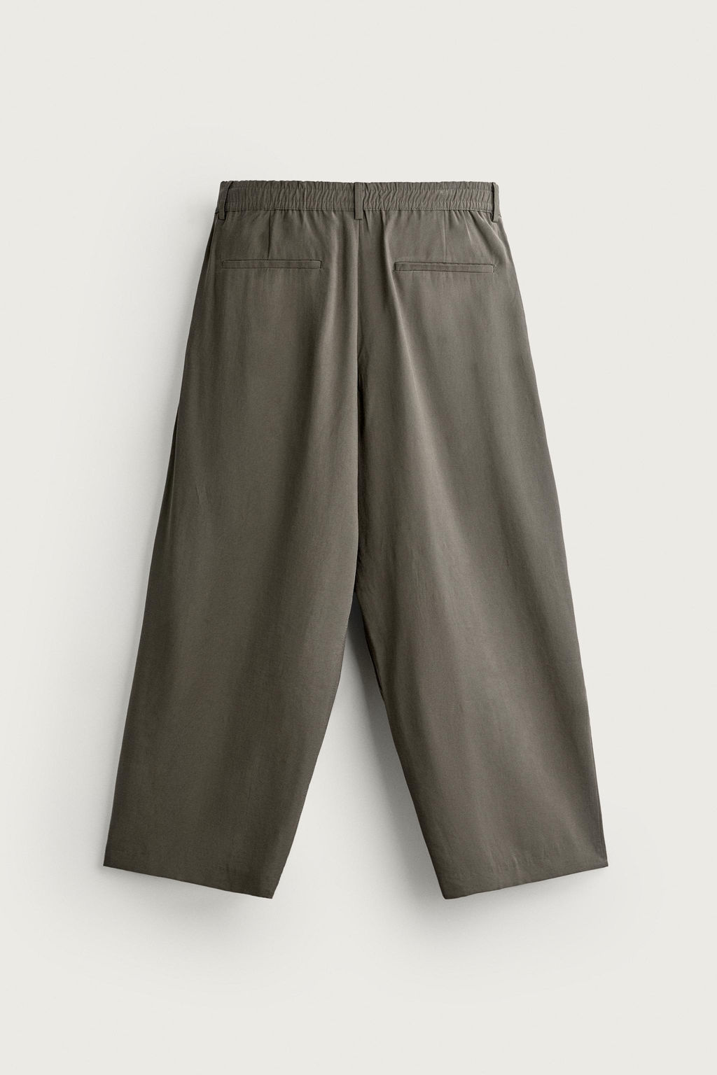 PANTAL?N RELAXED FIT FLUIDO PLIEGUES / crudo/kaki - Zara фото 4