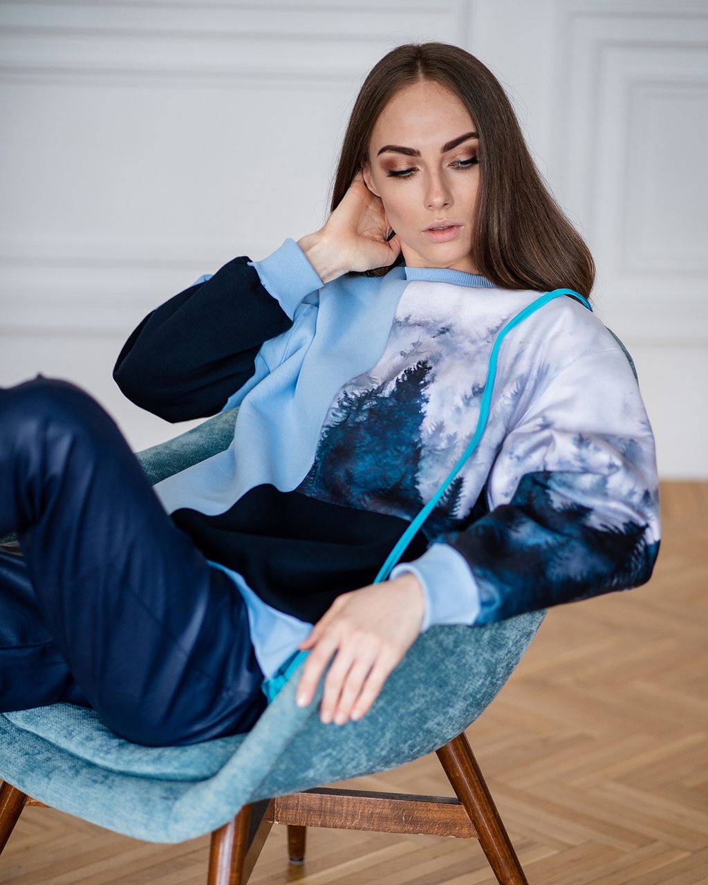 Свитшот с начёсом оверсайз ,, джемпер, футер,SAHAR art lab  фото 8