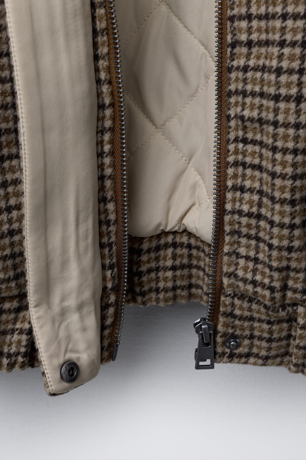 CHECKED BOMBER JACKET WITH FAUX FUR COLLAR - Zara фото 8