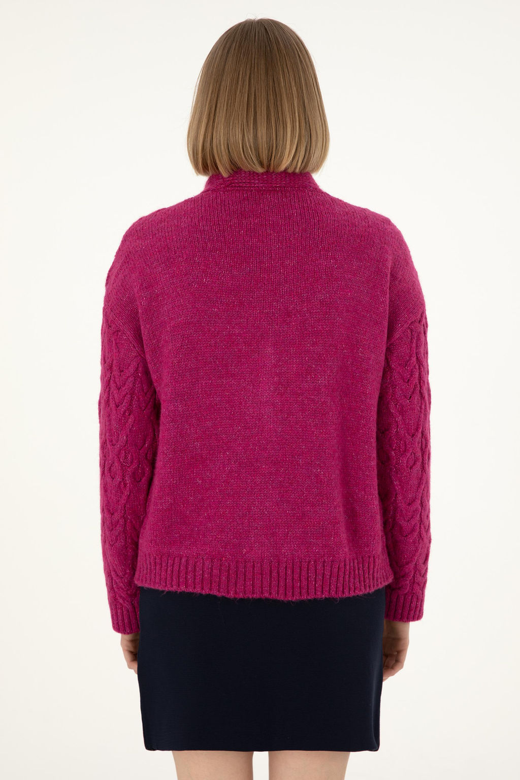 Женский трикотажный кардиган цвета фуксии Неожиданная скидка в корзине - U.s. polo assn фото 5