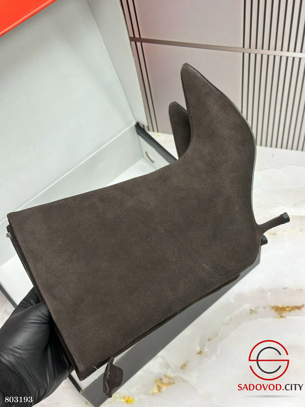 Полусапоги из натуральной замши