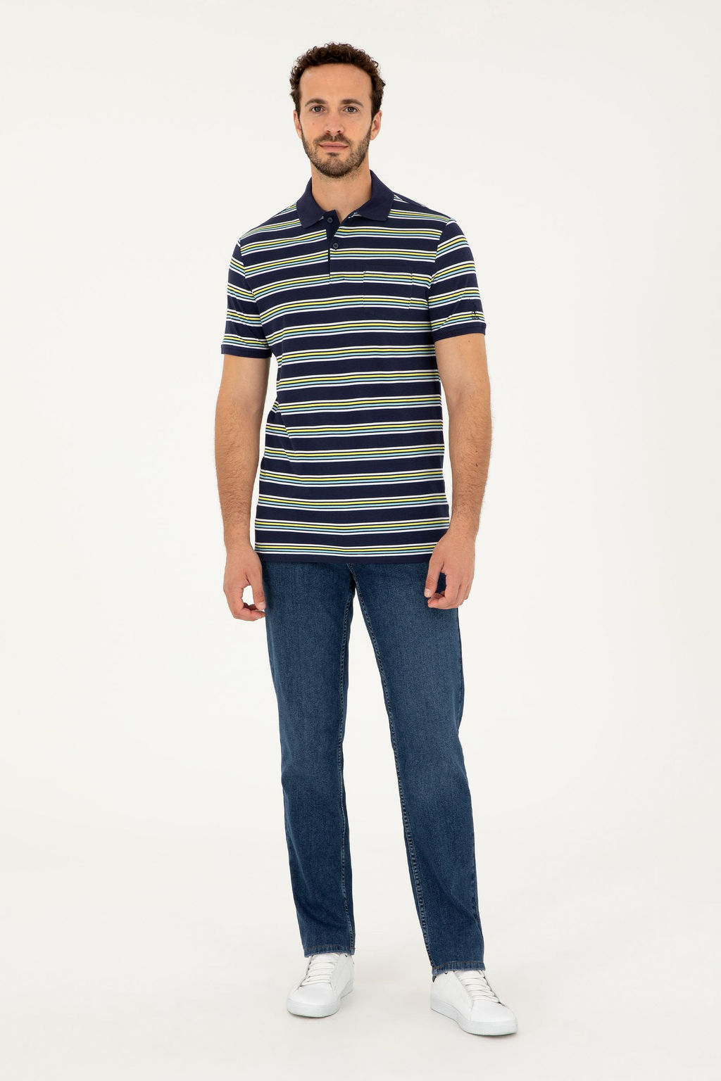 Мужская темно-синяя футболка Неожиданная скидка в корзине - U.s. polo assn фото 4