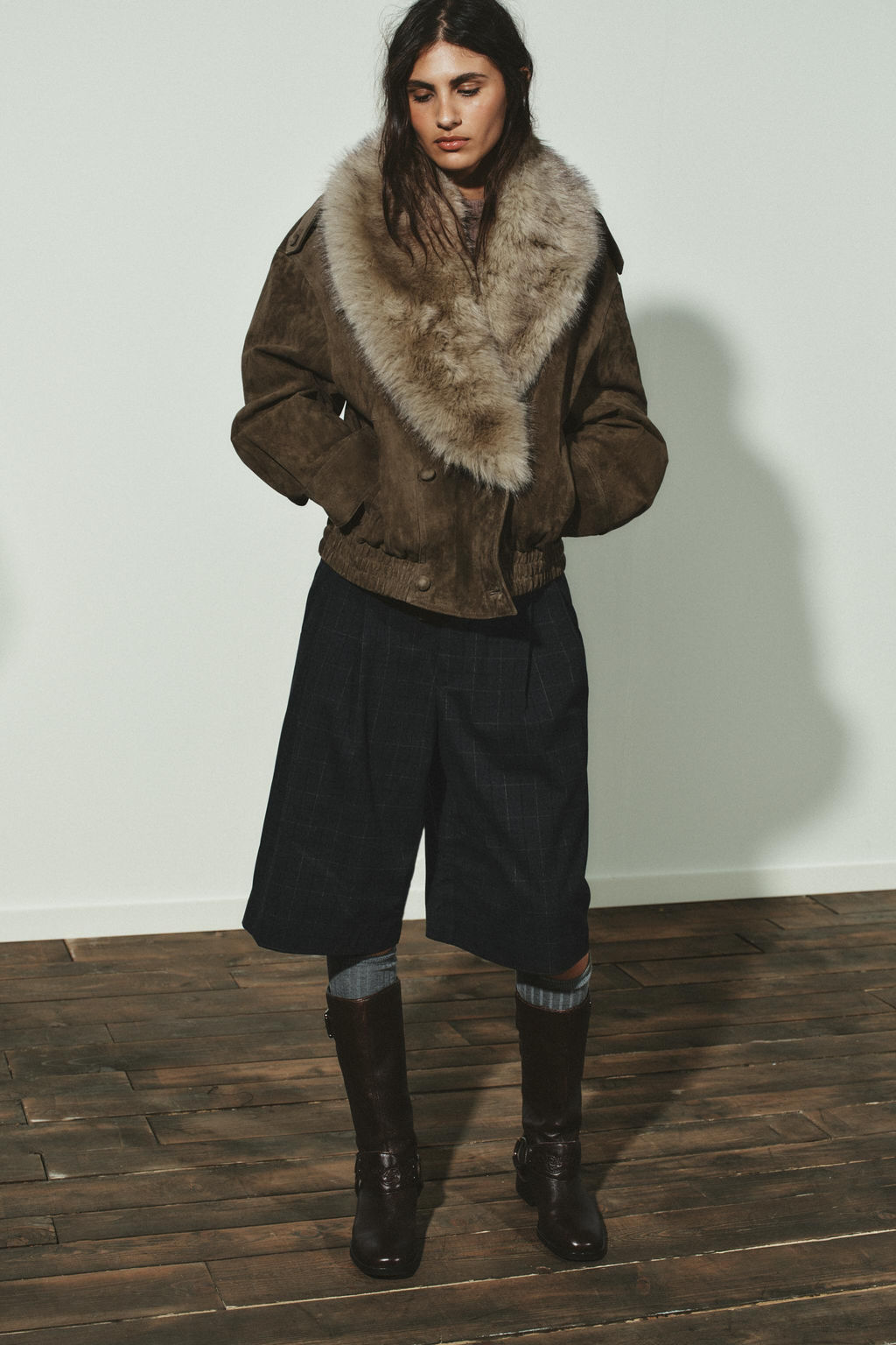 100% SHEEPSKIN SUEDE LEATHER JACKET