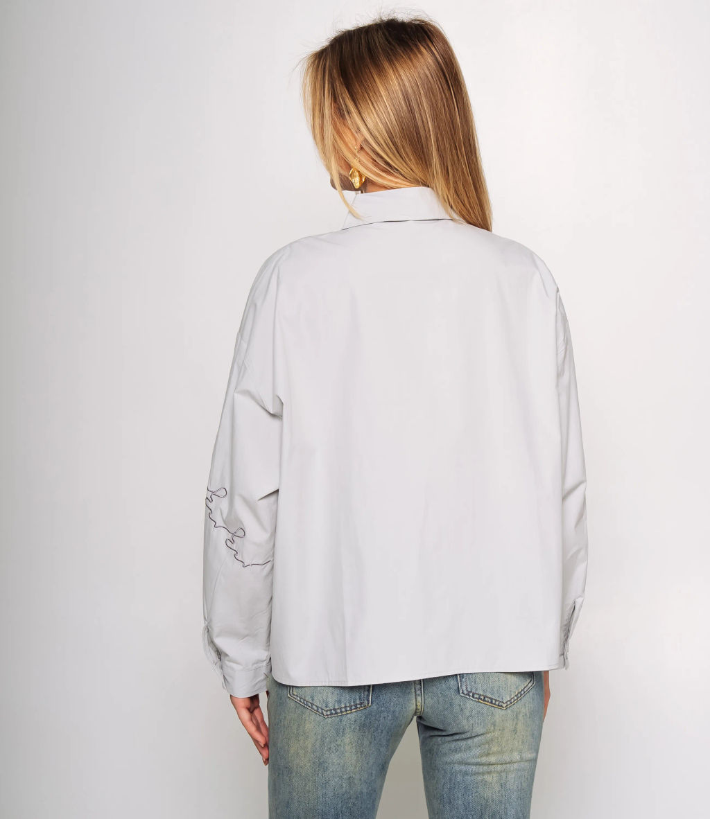 Рубашка #КТ2210 (3), серо-голубой - Dommod фото 3