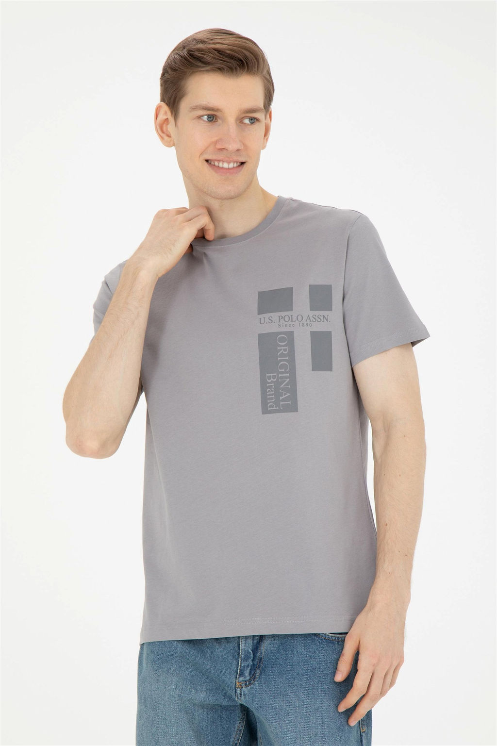 Мужская темно-серая футболка - U.s. polo assn фото 3