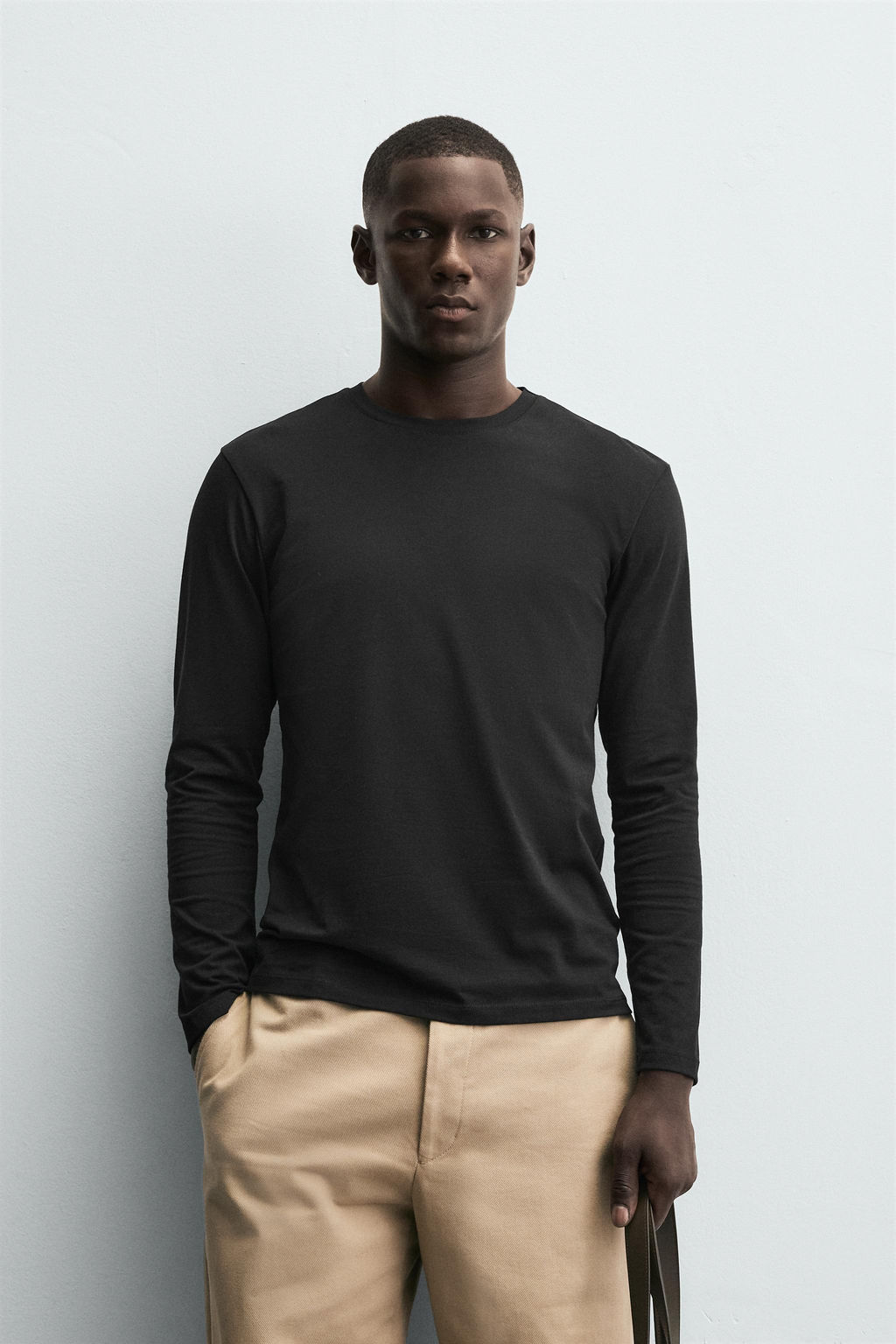 CAMISETA SLIM FIT B?SICA / Negro - Zara фото 2