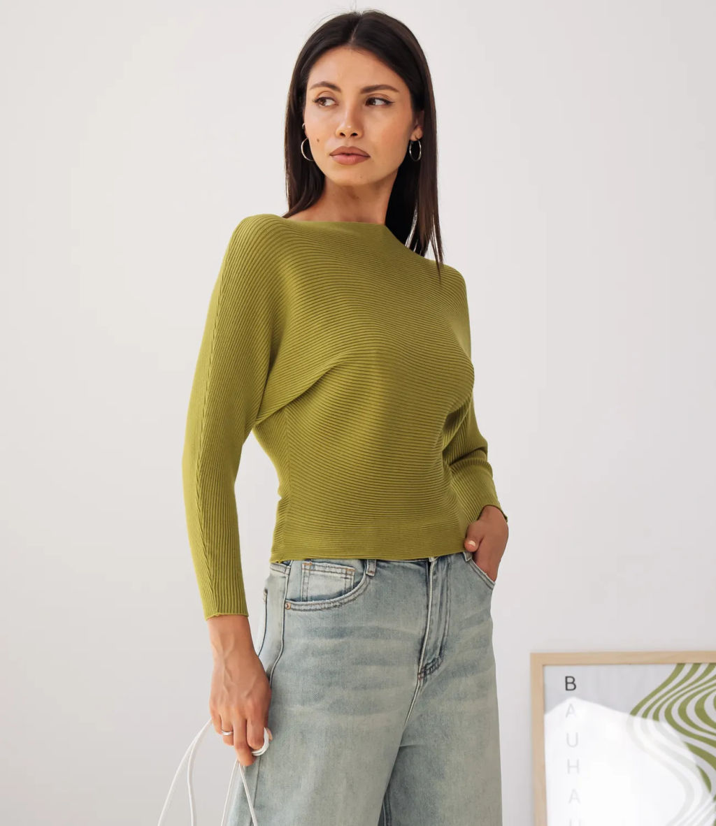 Джемпер #КТ8378 (1), оливковый - Dommod фото 2