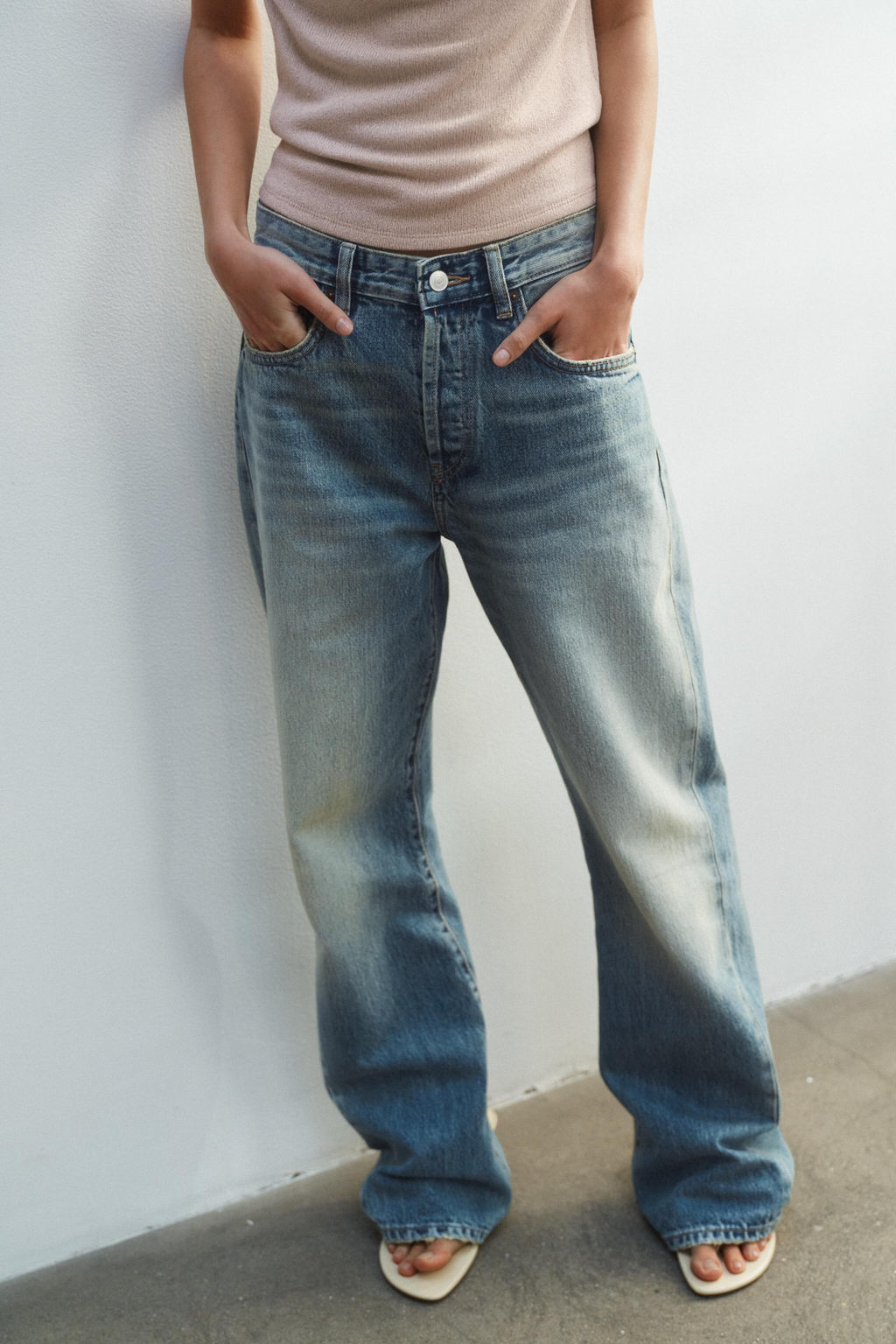 JEANS TRF BOYFRIEND TIRO MEDIO / Marino - Zara фото 6