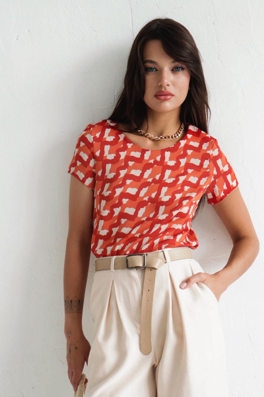 Блуза с коротким рукавом - Martichelli фото 14