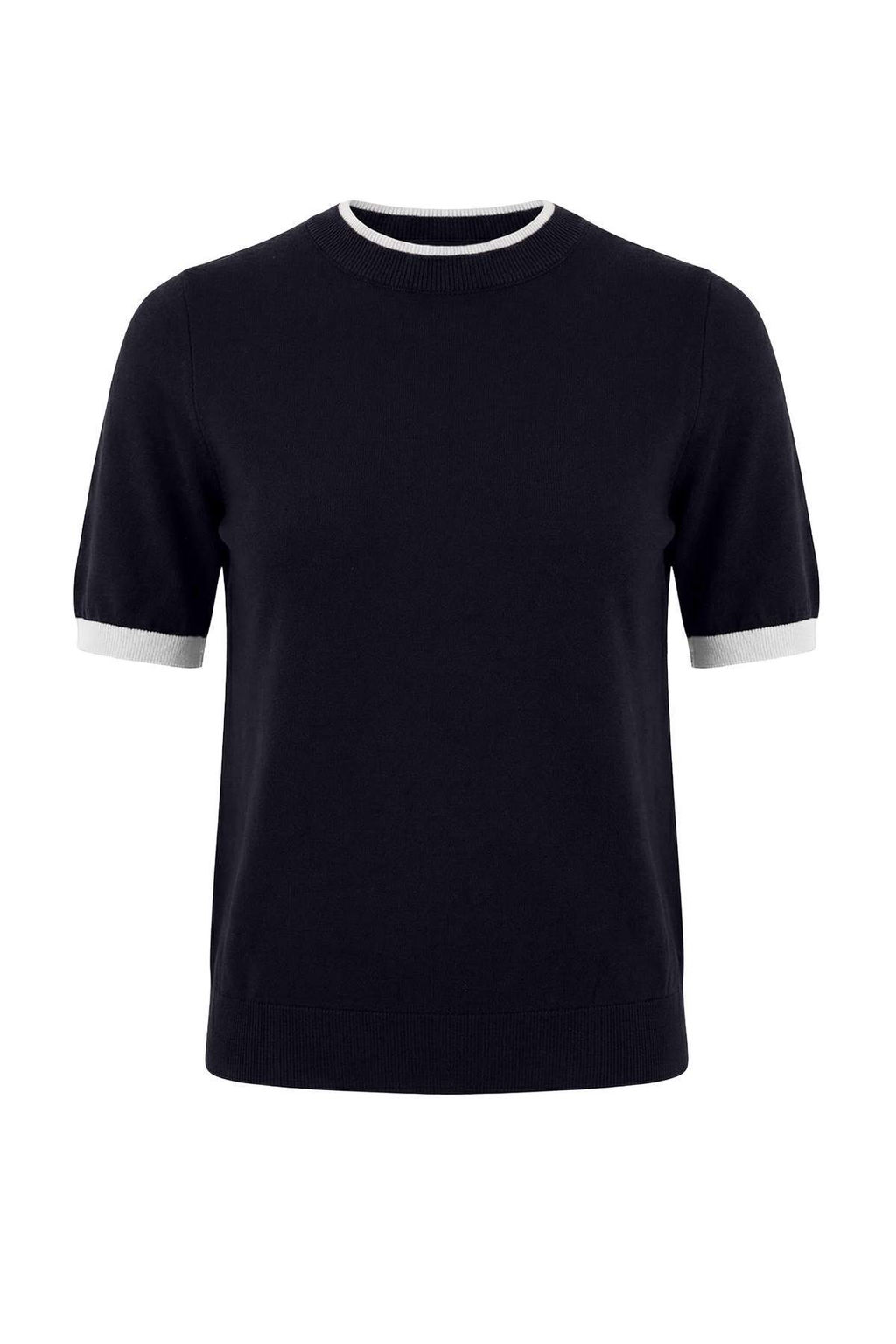 Wardrobe Essentials Lacivert Renk Bloklu Bisiklet Yaka Triko Bluz TWOSS26BZ00133 - Trendyolmilla фото 5