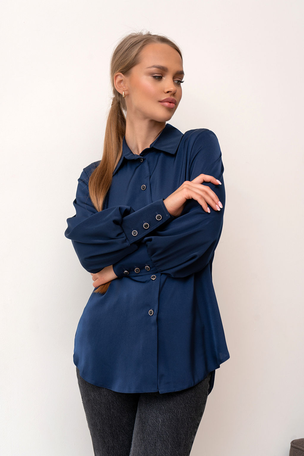 Рубашка Open Style 5281 синий