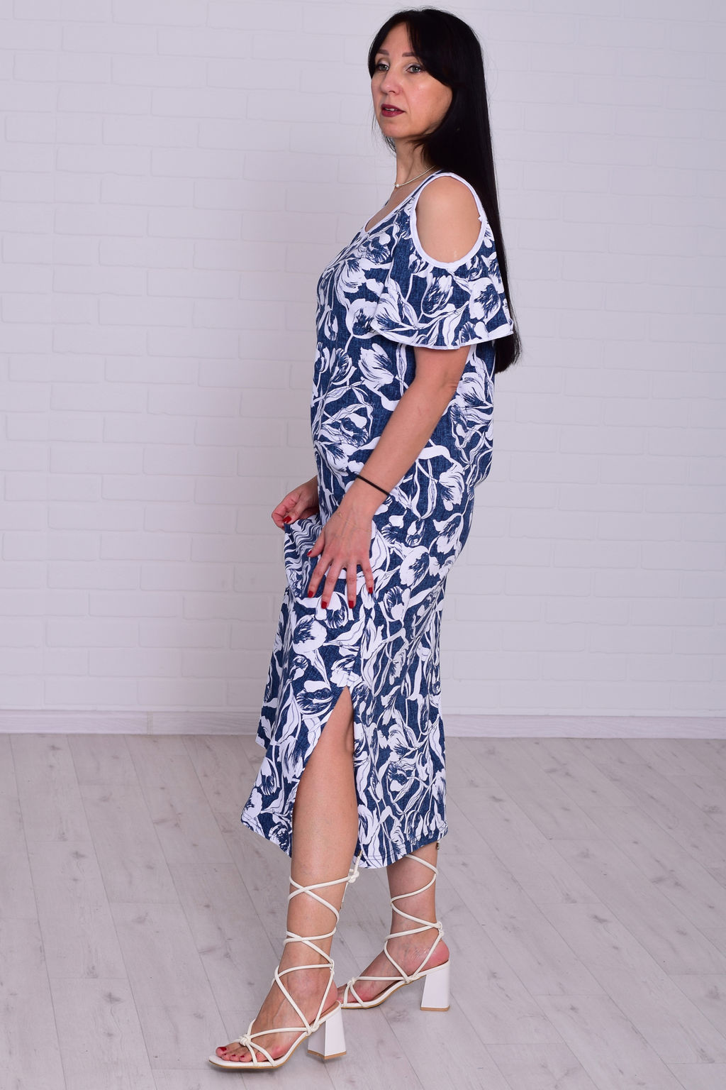 Сарафан женский 4-107 (бело-синий)