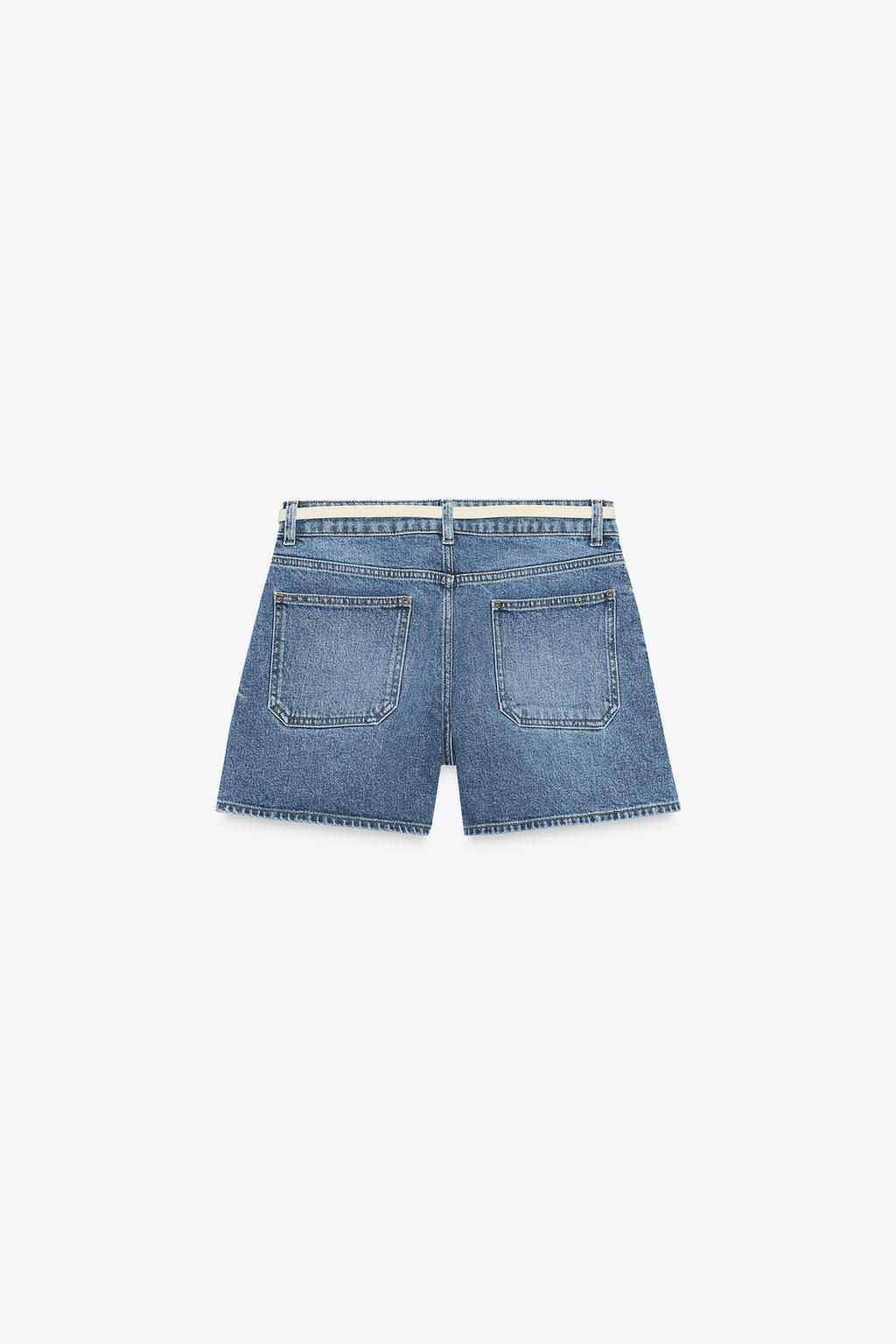 Z1975 DENIM SHORTS WITH BELT - Zara фото 5