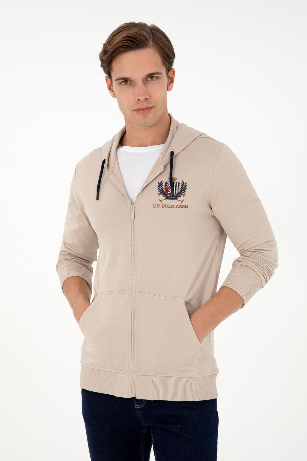 Мужской вязаный кардиган с камнями - U.s. polo assn фото 3