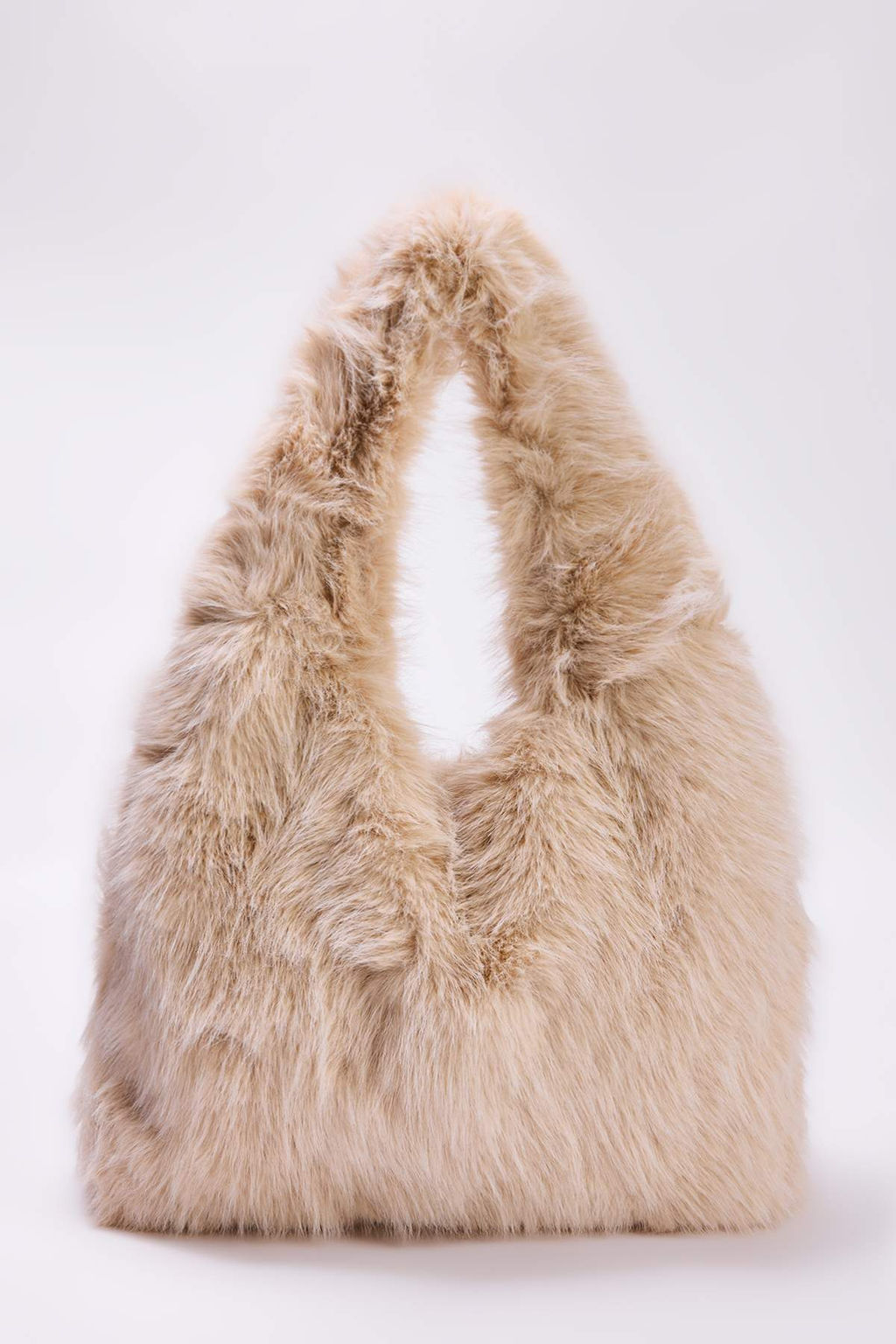 Bej Metal Halka Detayl? Suni Kurk Kad?n Omuz ve El cantas? TAKAW26OC00085 - Trendyolmilla фото 4