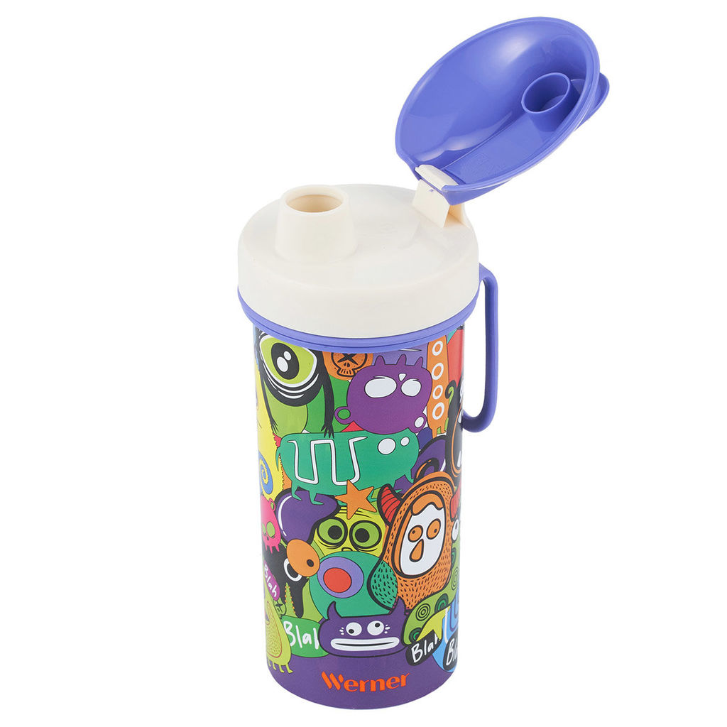 51573 WERNER Бутылка FESTA 400 мл c декором. Цвет: фиолетовый. Материал: полипропилен.  фото 2