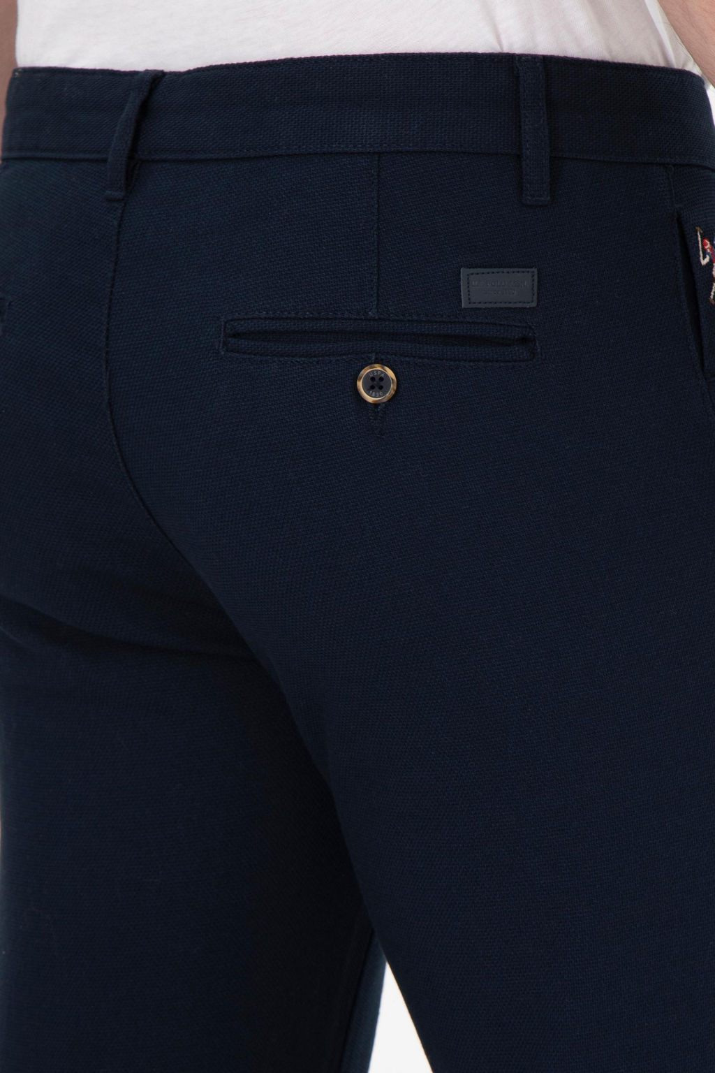 Erkek Slim Fit Lacivert Kanvas Pantolon