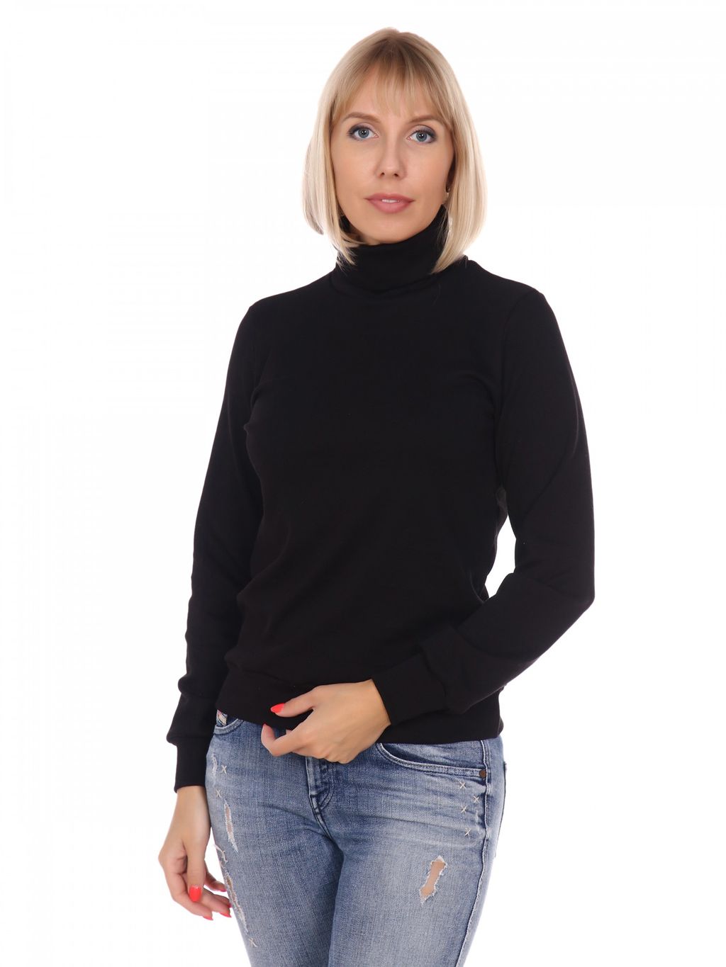 Б0296 Водолазка женская кашкорсе черный - АстраТекстиль фото 2