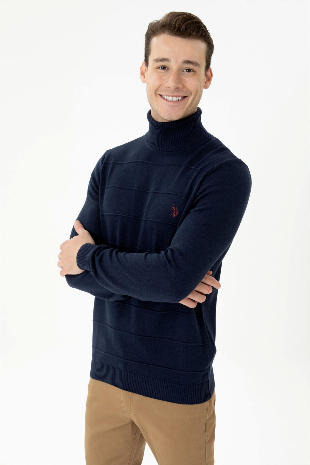 U. S. Polo Assn Мужской темно-синий свитер - U.s. polo assn фото 3