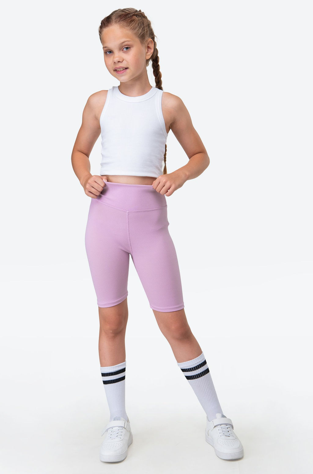 Велосипедки в рубчик для девочки Happyfox