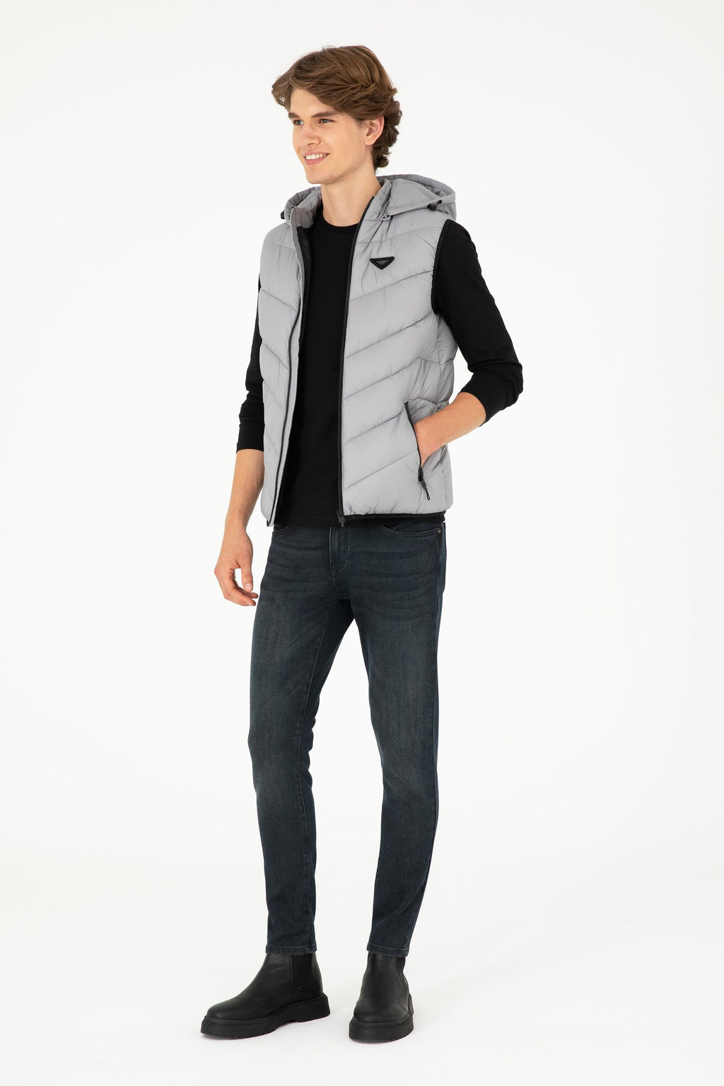 Мужской светло-серый жилет - U.s. polo assn фото 4