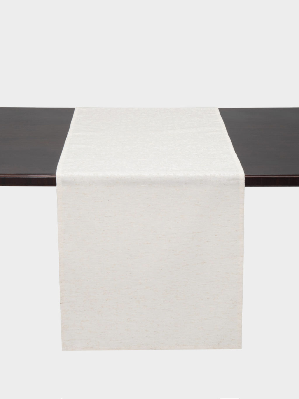 Дорожка настольная, 40х160 см, жаккард, полиэстер/лен, бежевая, Цветы, Vernazza