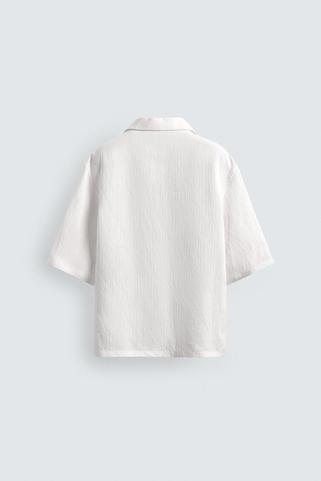 CAMISA BOXY FIT JACQUARD RAYAS / Blanco - Zara фото 9