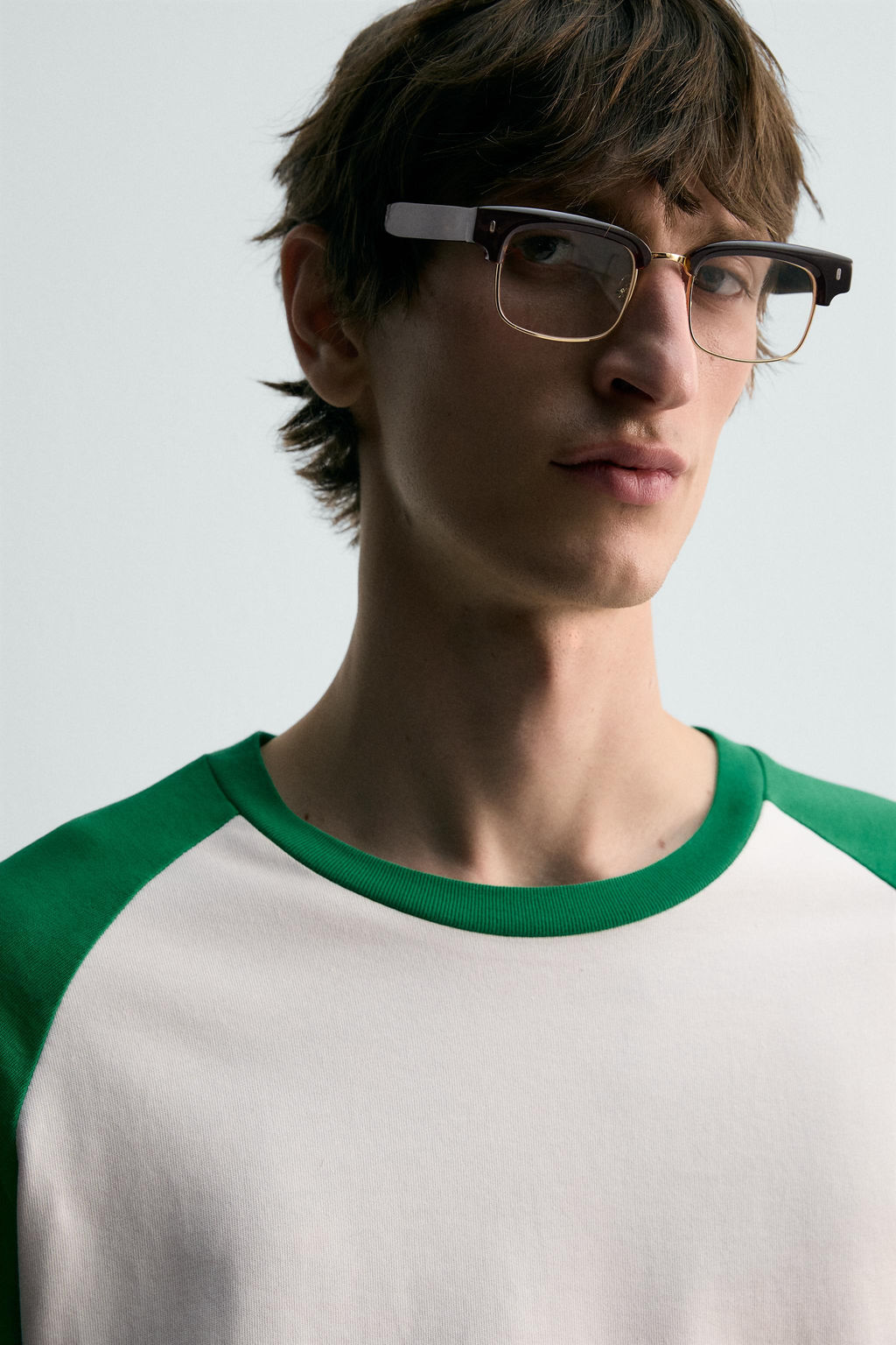 REGULAR FIT COLOUR BLOCK T-SHIRT - Zara фото 5