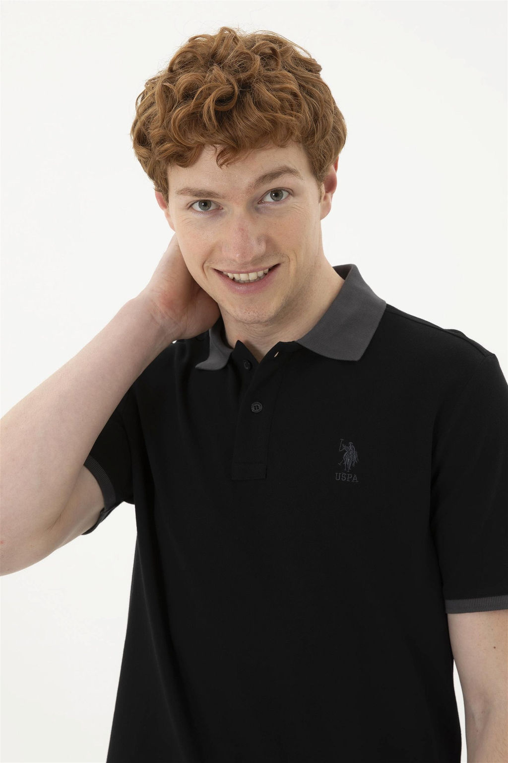 Мужская черная базовая футболка - U.s. polo assn фото 2