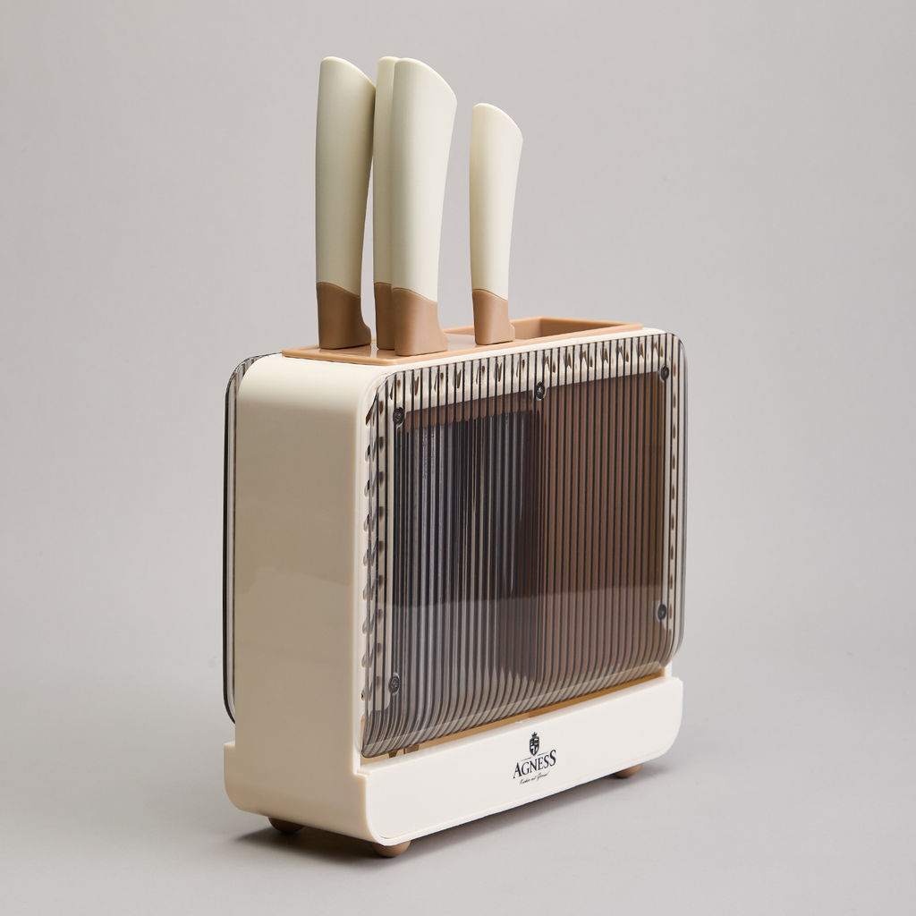 НАБОР НОЖЕЙ AGNESS НА ПЛАСТИКОВОЙ ПОДСТАВКЕ, 6 ПРЕДМЕТОВ  фото 4