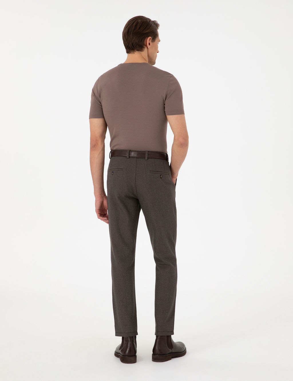 Kahverengi Slim Fit Kuma_ Pantolon