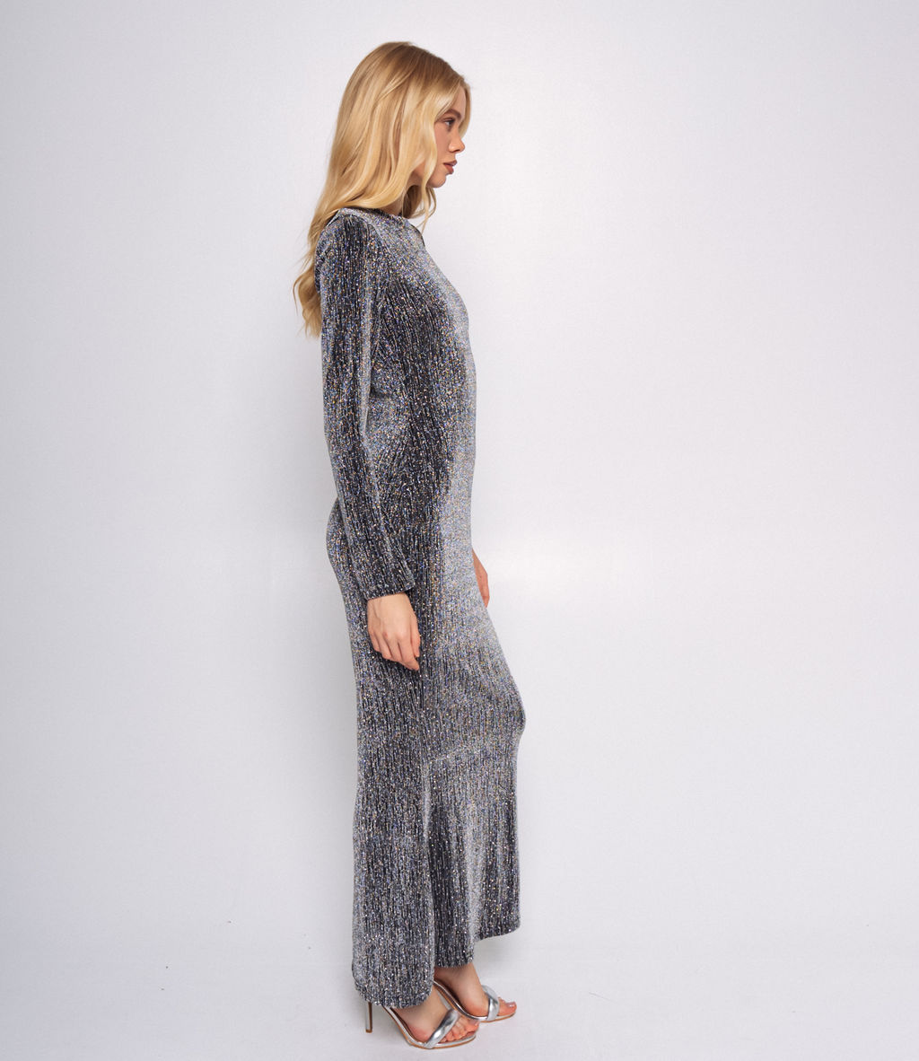Платье #КТ8080 (2), серебристый - Dommod фото 3