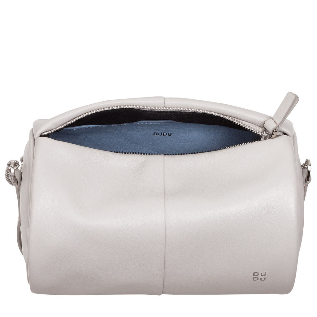 Итальянская кожаная сумка DuDu Bags серии Abigail | жемчужный серый - Dudubags фото 4