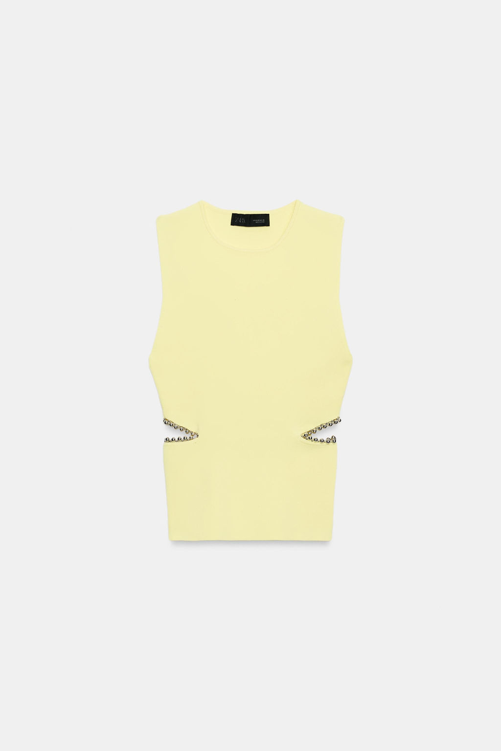 TOP PUNTO CUT OUT BOLAS / Amarillo - Zara фото 4
