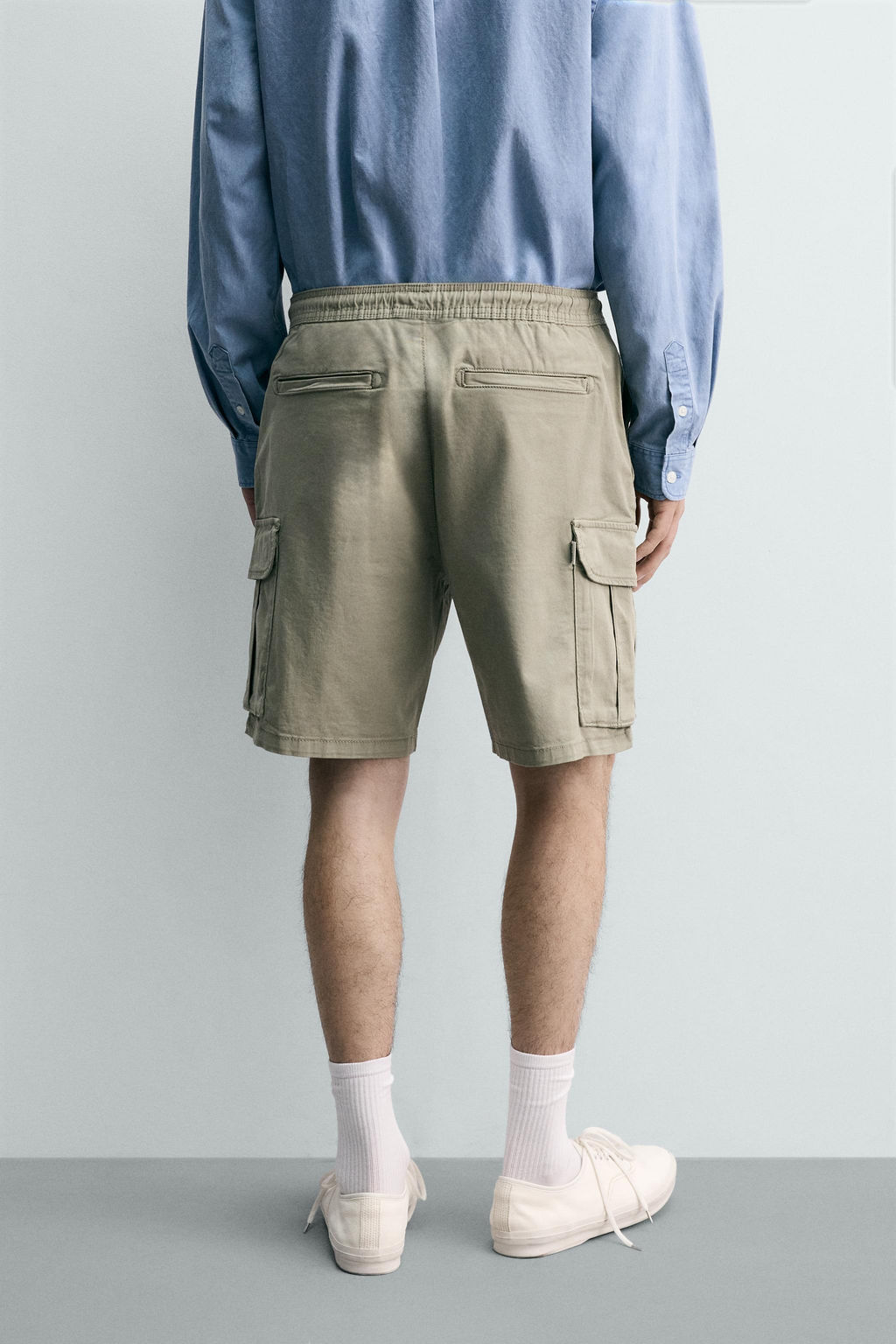 BERMUDA CARGO RELAXED FIT LAVADO / Khaki - Zara фото 3