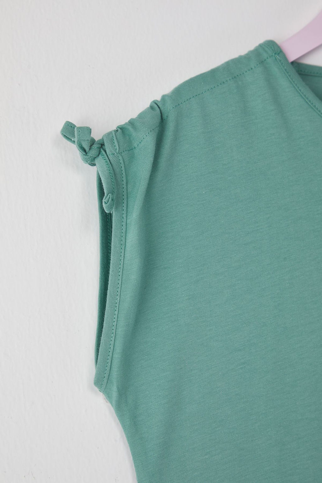 Mint K?z Cocuk %100 Pamuk Bask?l? Regular/Normal Kal?p Ay Kol Orme T-Shirt TKDSS25TS00059 - Trendyolmilla фото 2