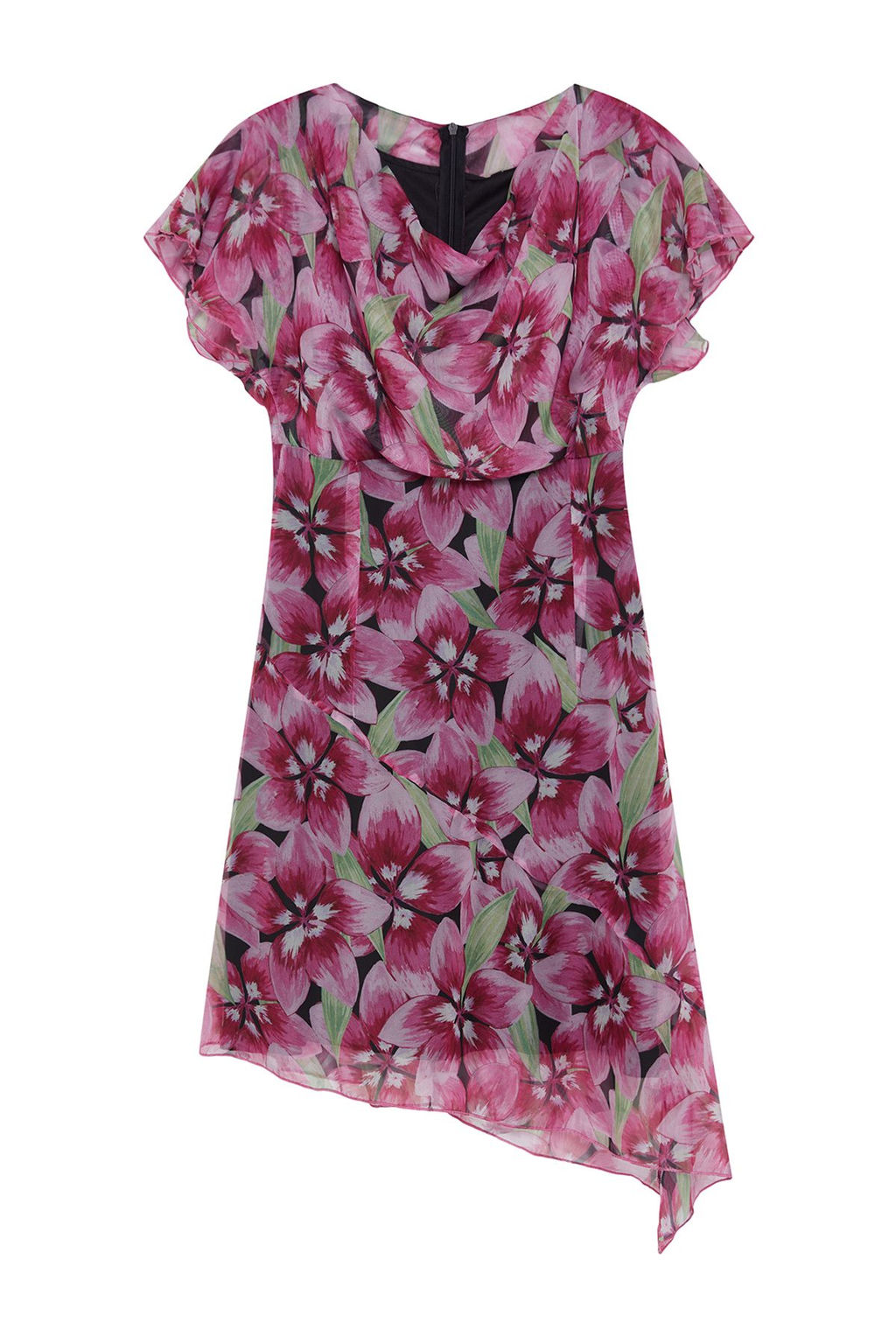 Cok Renkli Cicek Desenli A Kesim Degaje Yakal? Mini Dokuma Elbise TWOSS24EL00900 - Trendyolmilla фото 6