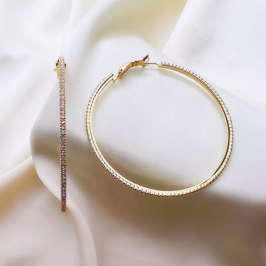 501978390-1 Серьги-конго с итальянским замком