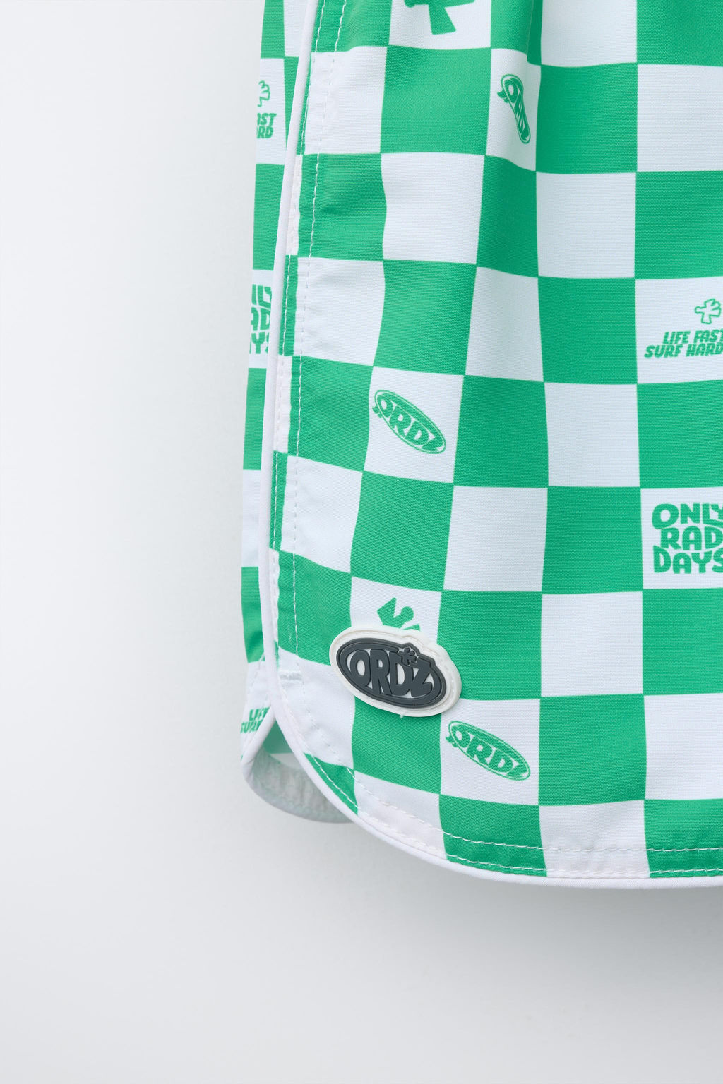 6-14 A?OS/ BA?ADOR CUADRO DAMERO LOGO ENGOMADO / Verde - Zara фото 4