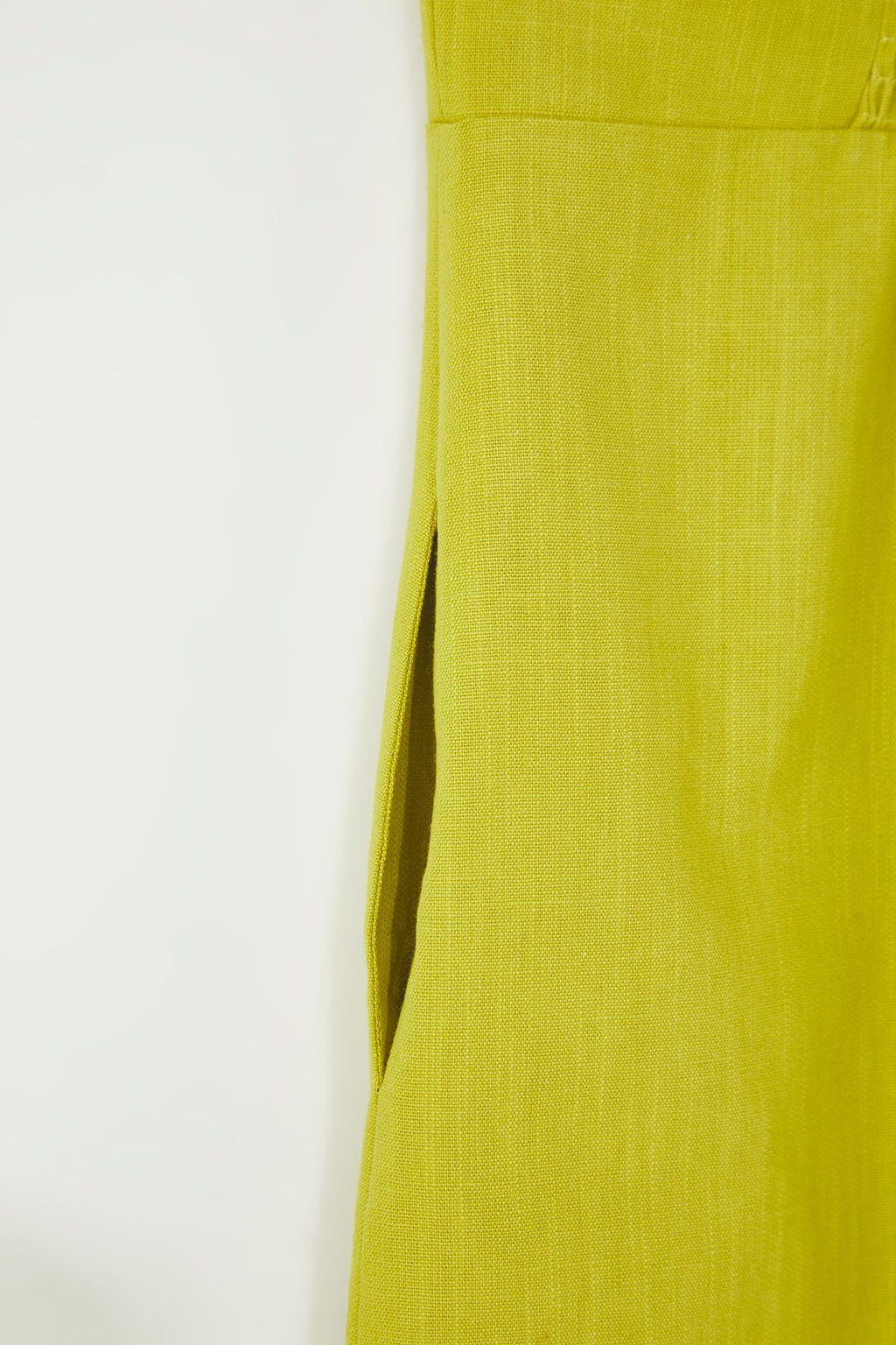 Trendyolmilla Yag Yesili Keten Kar?s?ml? A Kesim Gipeli Ask?lar? Ayarlanabilir Mini Dokuma Elbise TWOSS25EL00648  фото 8