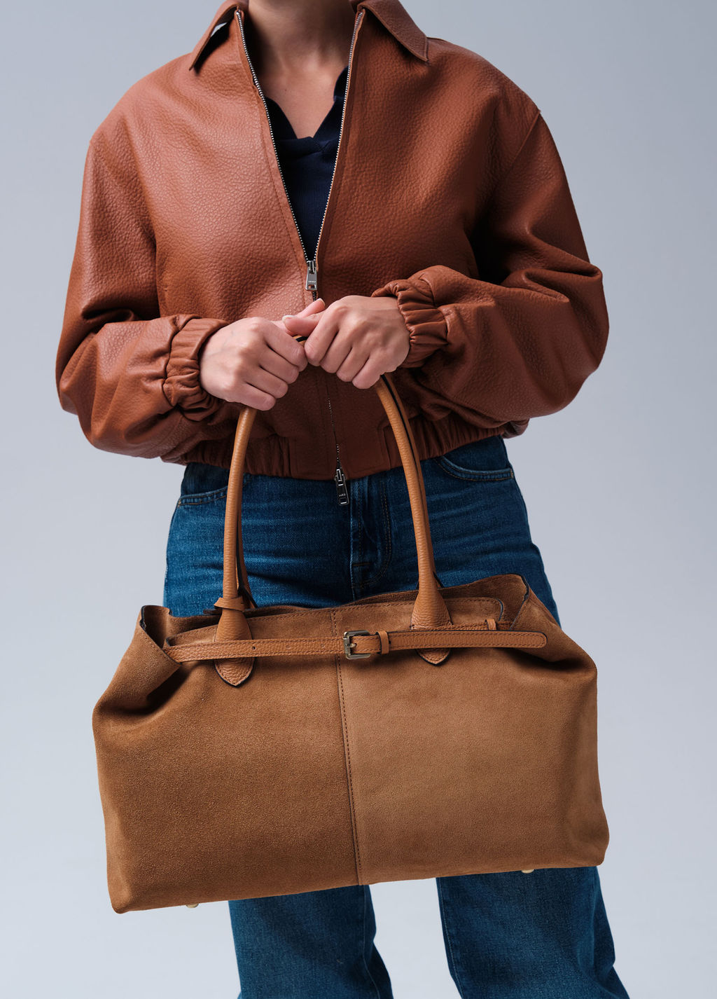 Замшевая сумка Daniela DBR 31375 светло-коричневый  фото 9