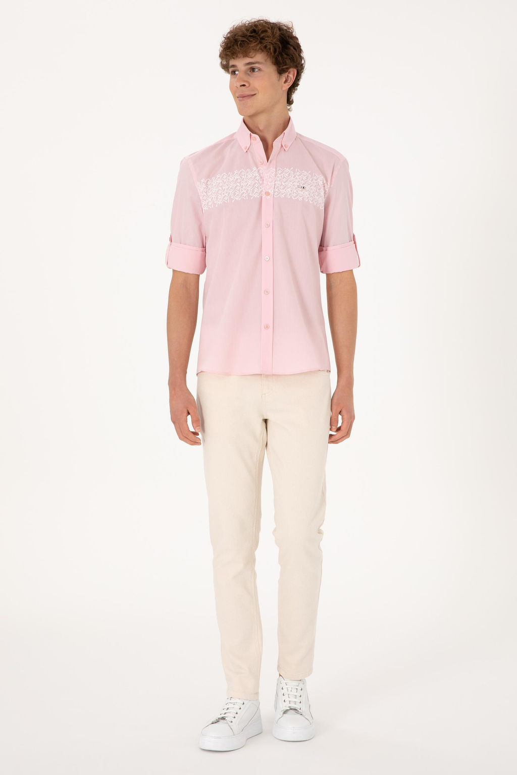 Erkek A__k Pembe Uzun Kollu G_mlek Sepette S_rpriz _ndirim - U.s. polo assn фото 4