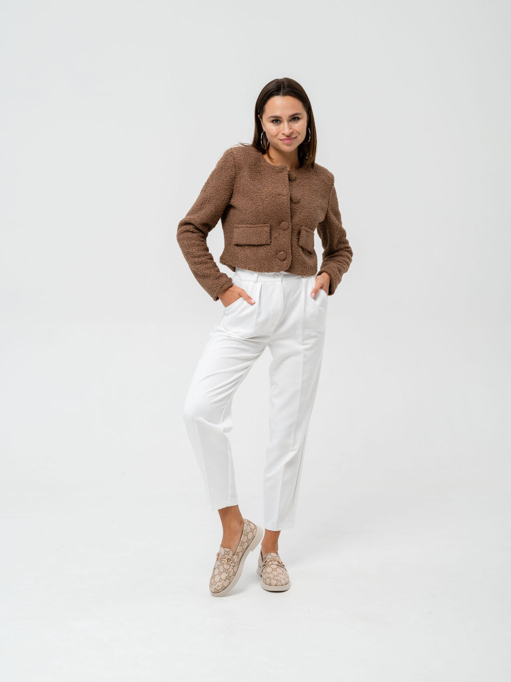 Лоферы туфли 172.1841be.Бежевый гуччи