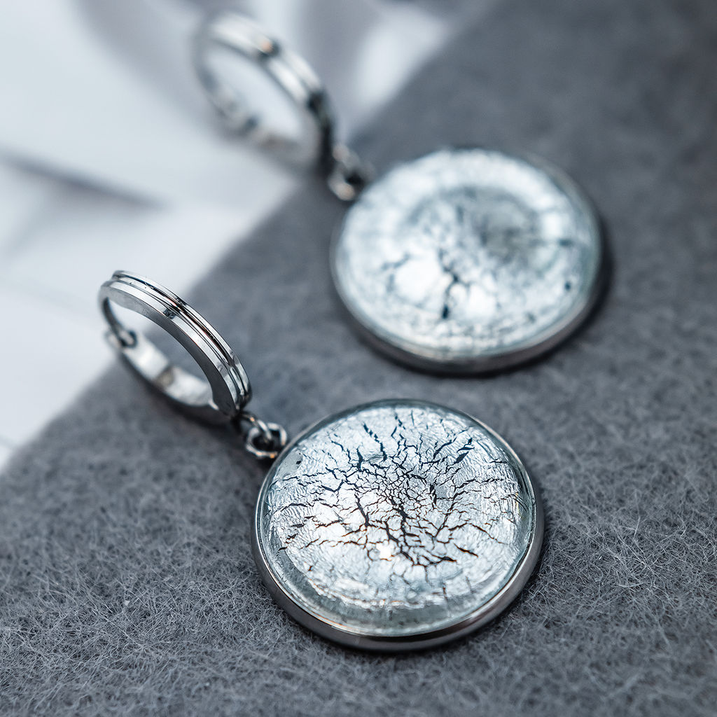 Серьги из муранского стекла METALLICA LS3553